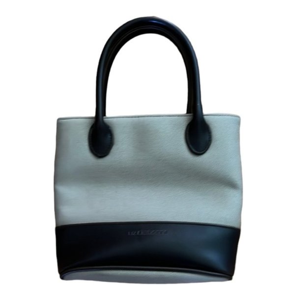 Liz Claiborne small canvas tan tote bag - Picture 1 of 8